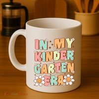 In My Kindergarten Era Groovy Kindergarten Back To SchooL Coffee Mug thumb 4