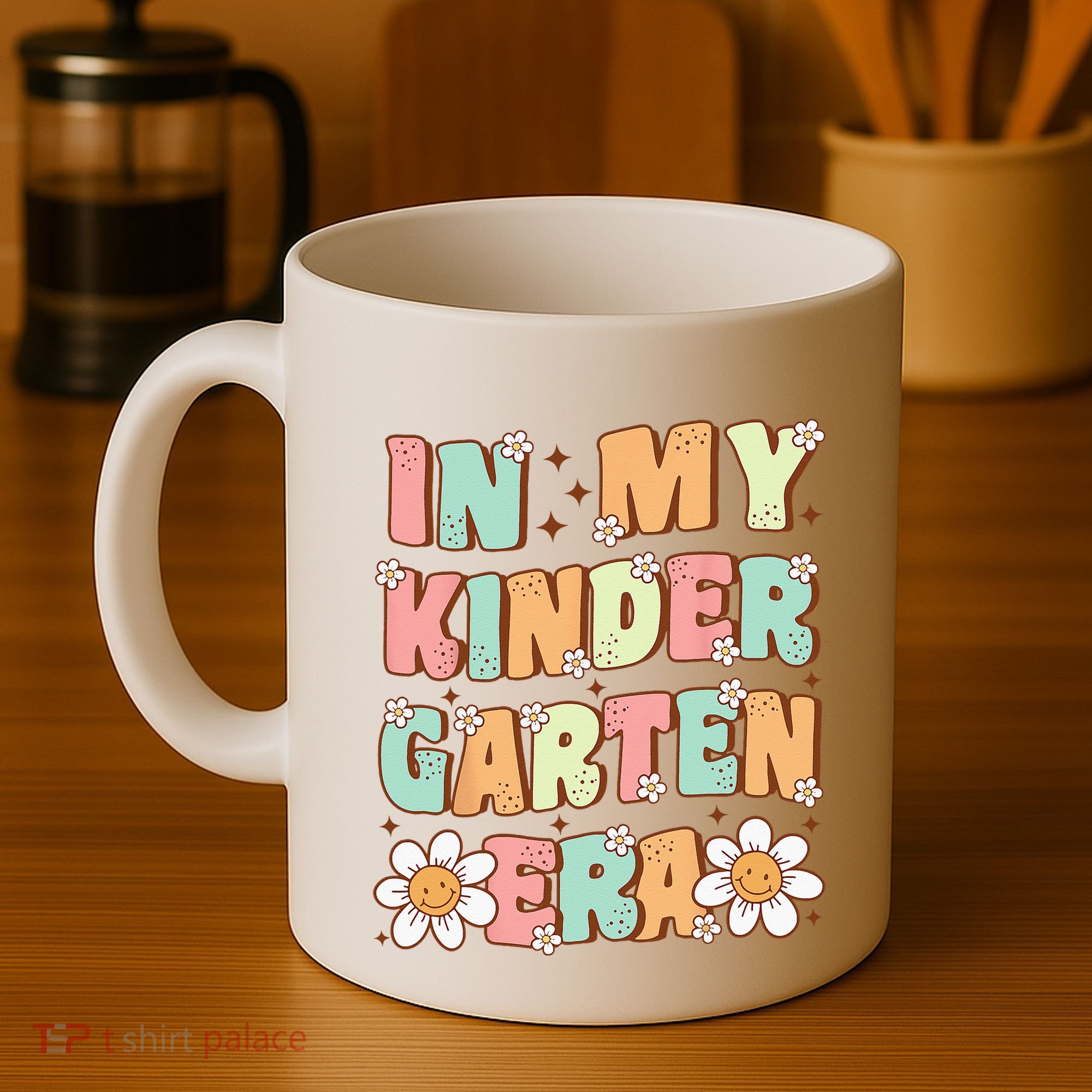 In My Kindergarten Era Groovy Kindergarten Back To SchooL Coffee Mug