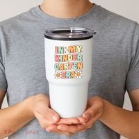 In My Kindergarten Era Groovy Kindergarten Back To SchooL Tumbler thumb 2