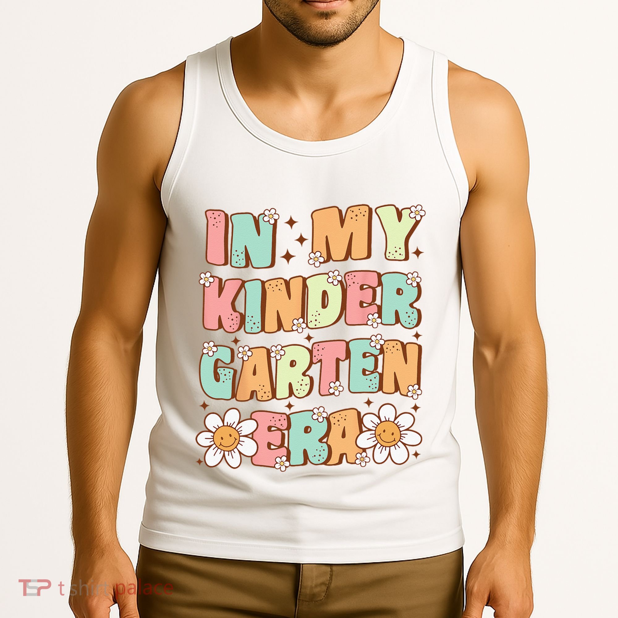In My Kindergarten Era Groovy Kindergarten Back To SchooL Tank Top