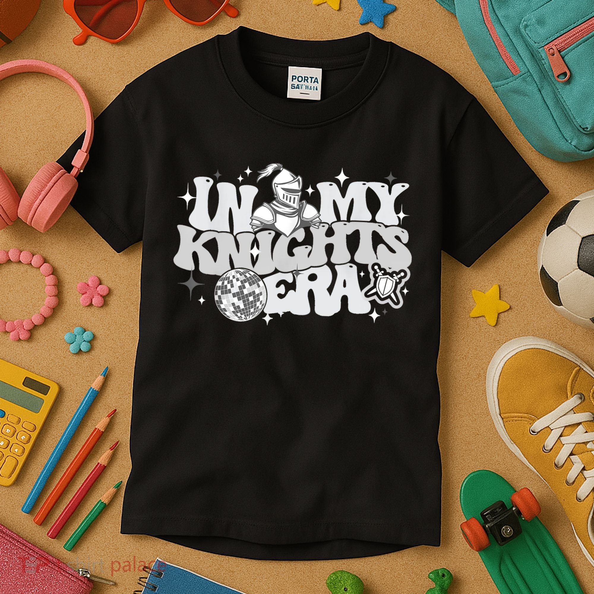In My Knights Era Back To School Mascot Spirit Game Squad Kids T-Shirt