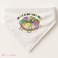 In My King Cake Era Mardi Gras USA-Made Doggie Bandana thumb 0