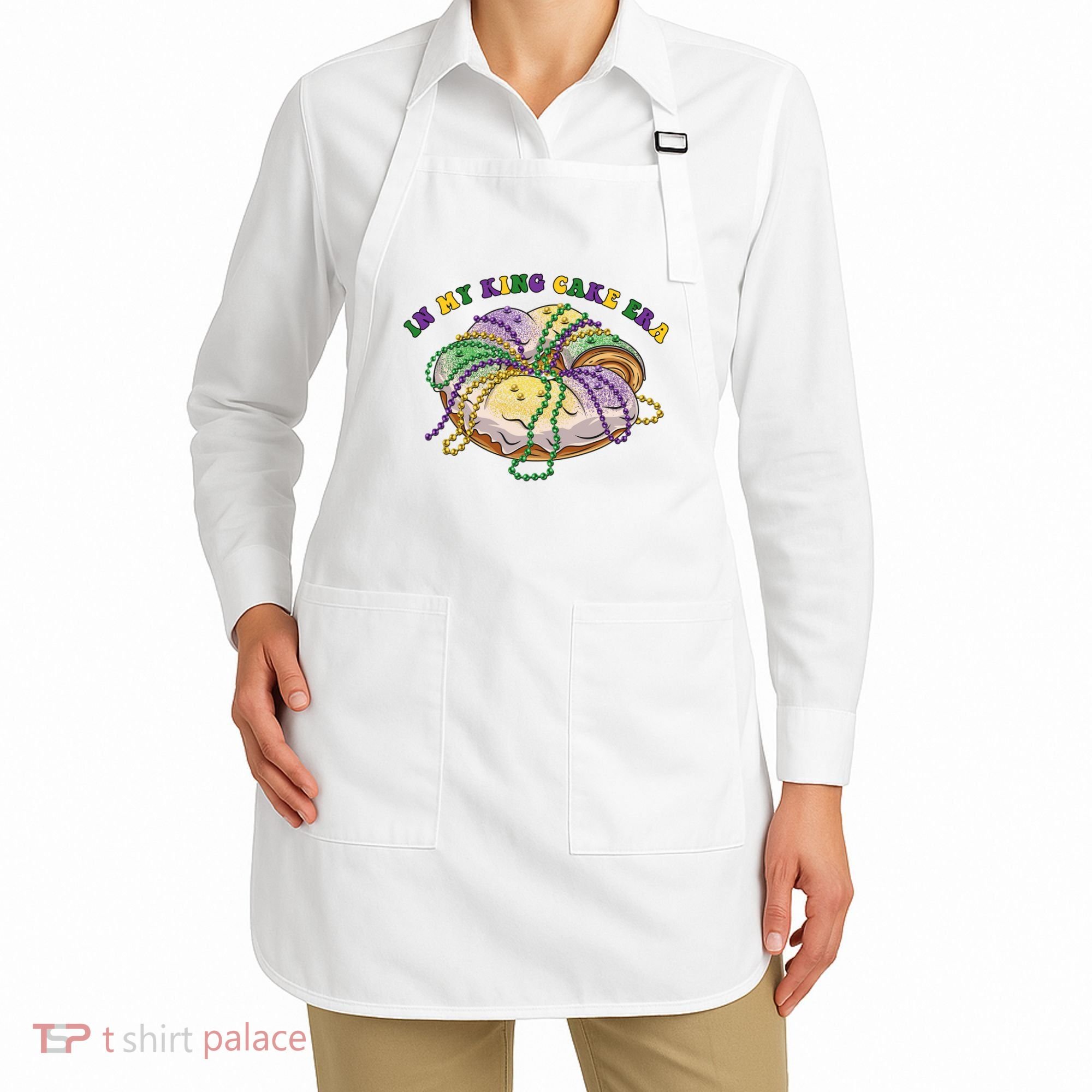 In My King Cake Era Mardi Gras Apron