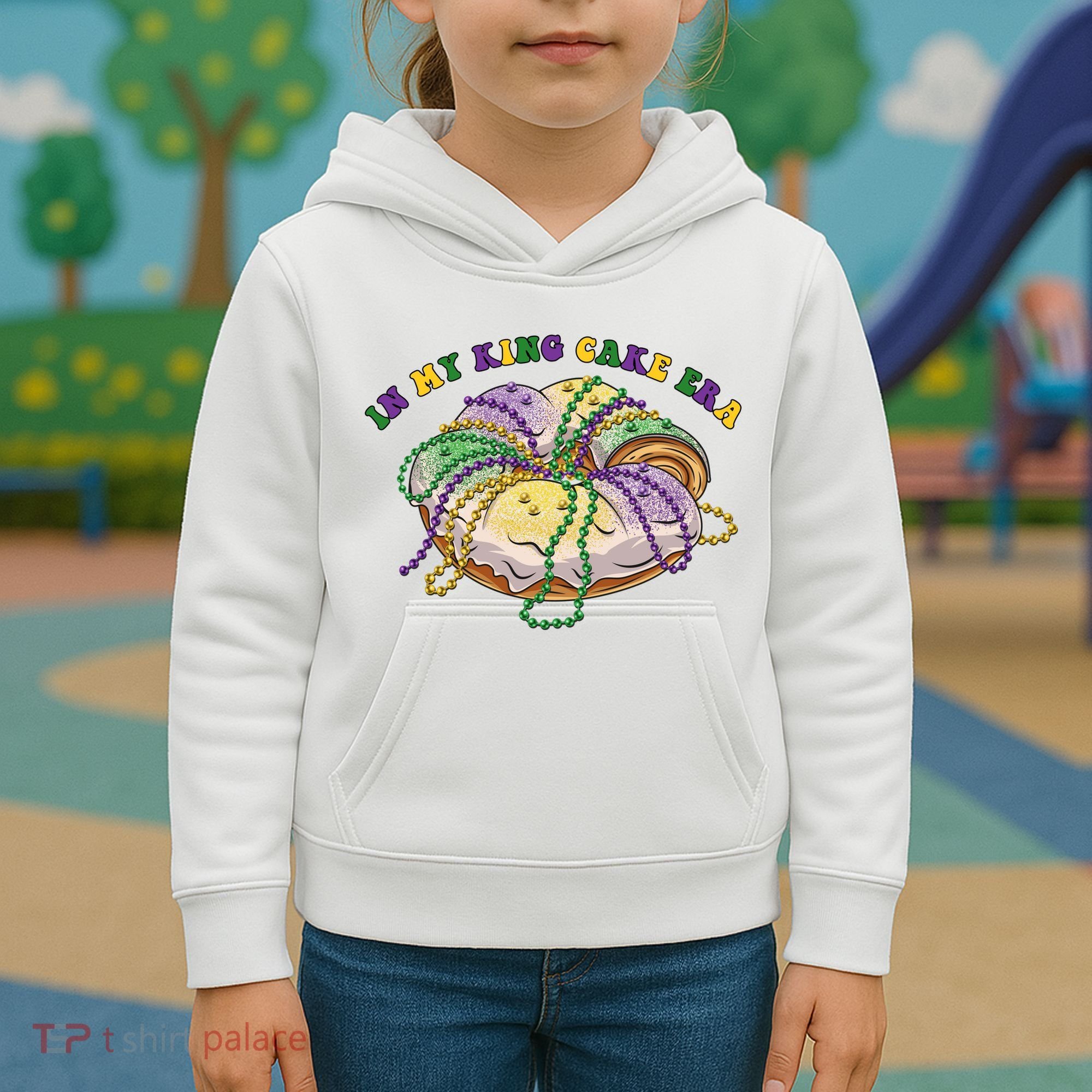 In My King Cake Era Mardi Gras Kids Hoodie