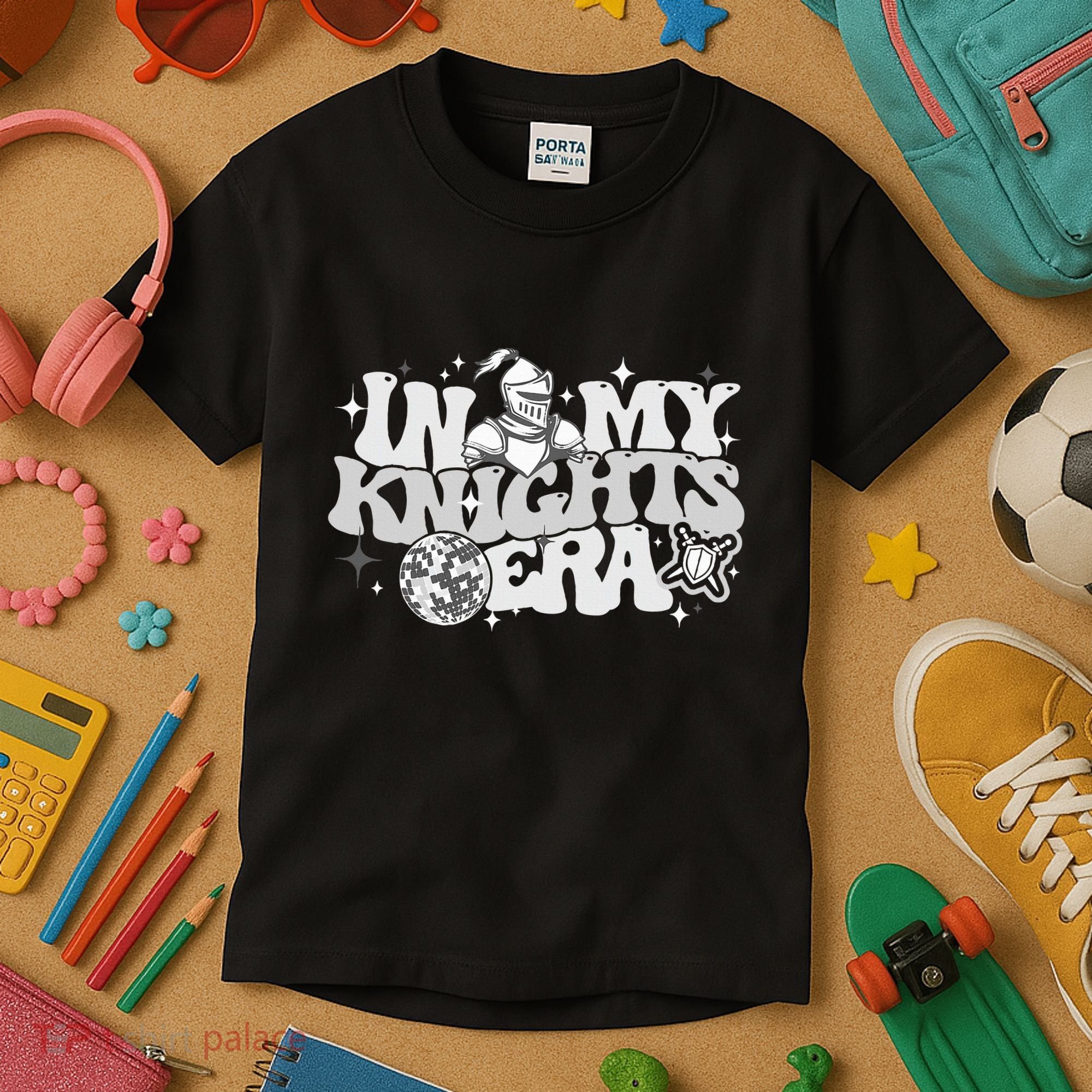 In My Knights Era Back To School Mascot Spirit Game Squad Kids T-Shirt