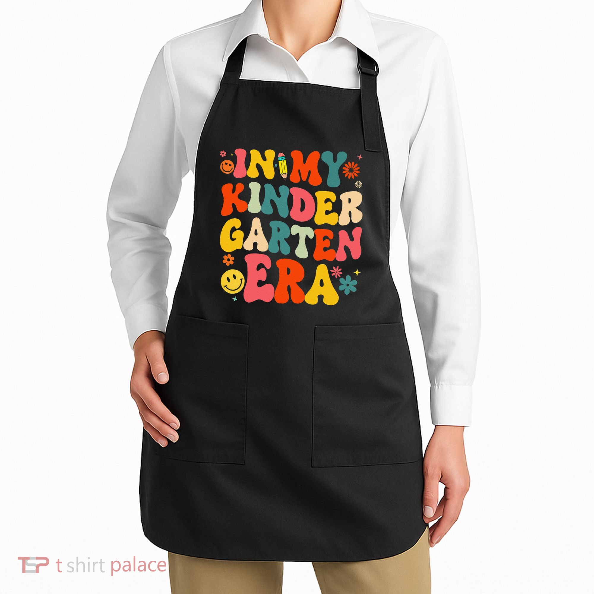 In My Kindergarten Era Retro Back To School Teacher Student Gift Apron