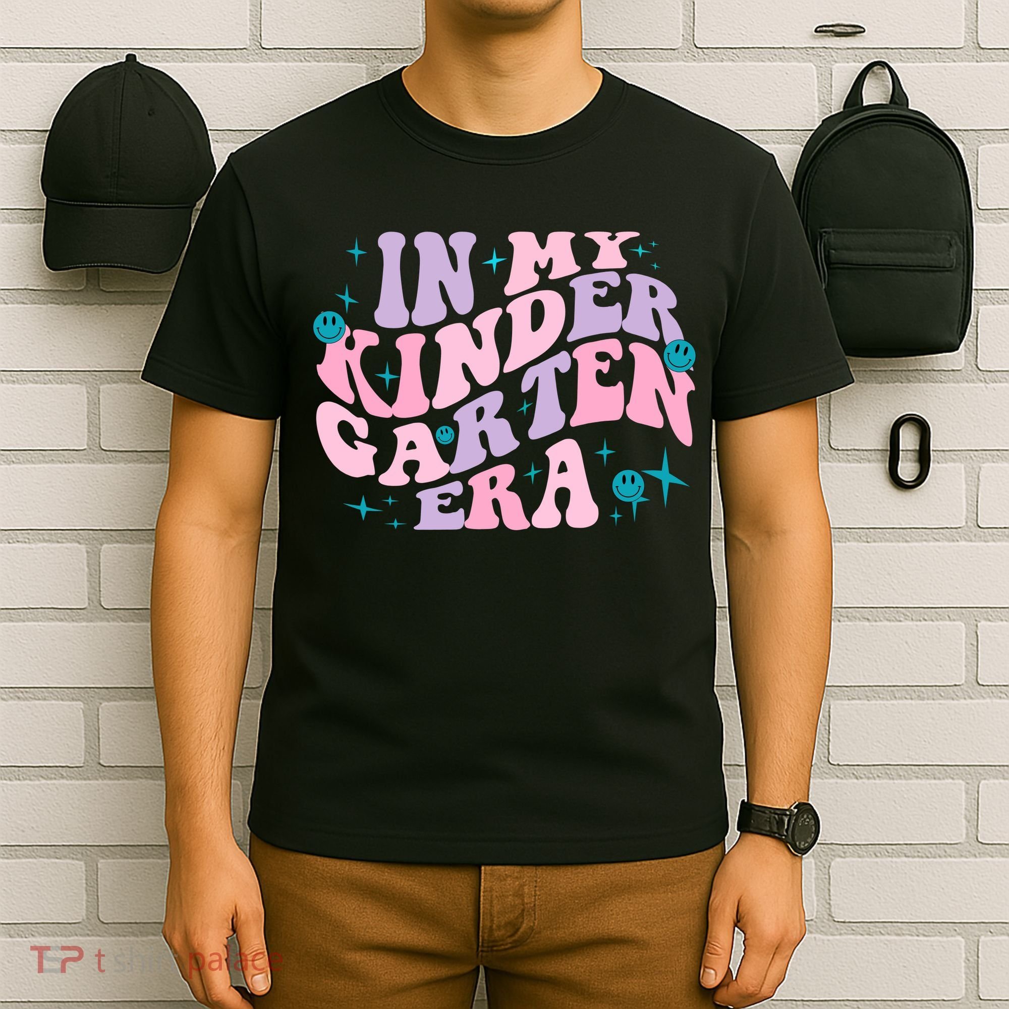 In My Kindergarten Era Groovy Back To School Teacher Student T-Shirt
