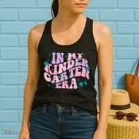 In My Kindergarten Era Groovy Back To School Teacher Student Women's Tank Top thumb 2