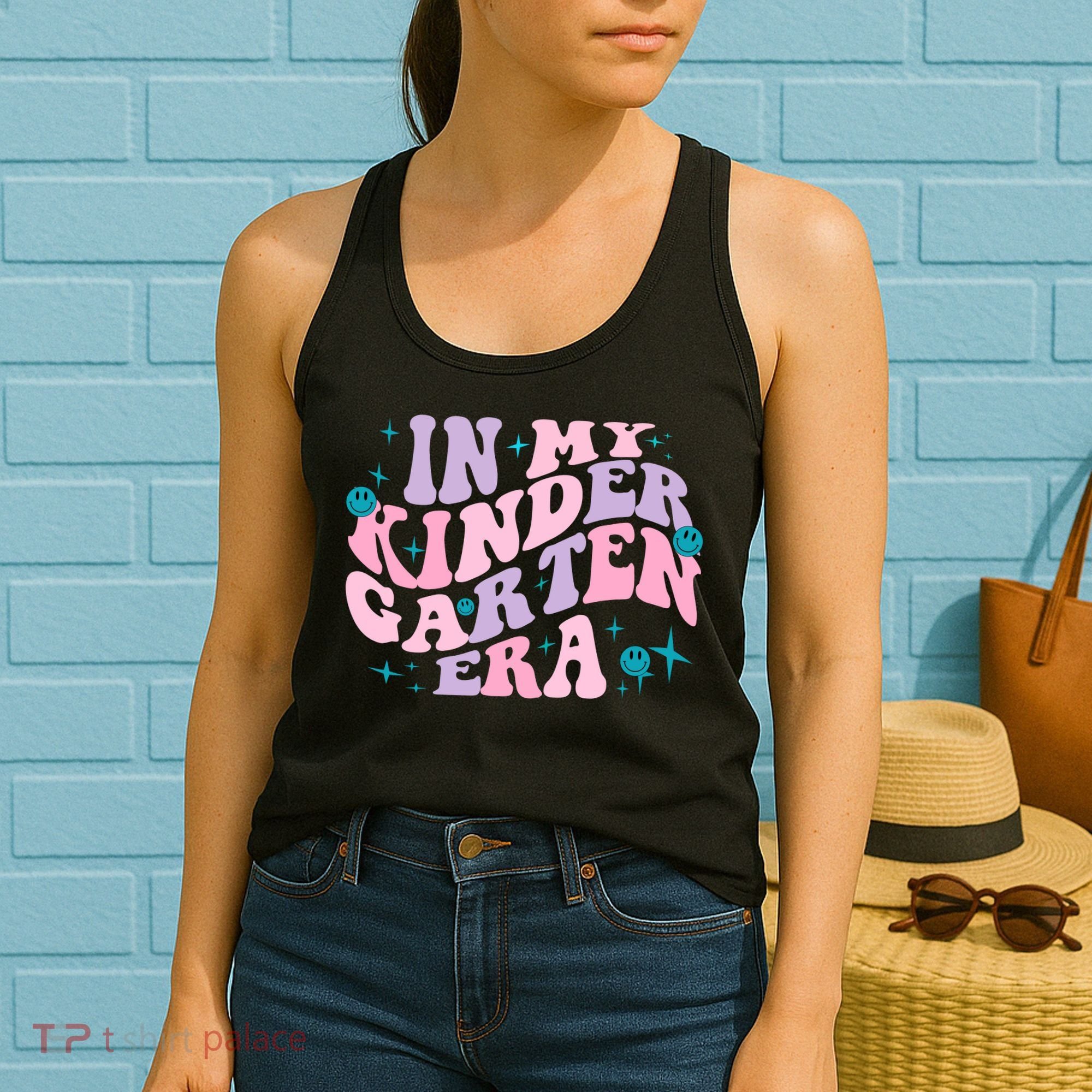 In My Kindergarten Era Groovy Back To School Teacher Student Women's Tank Top