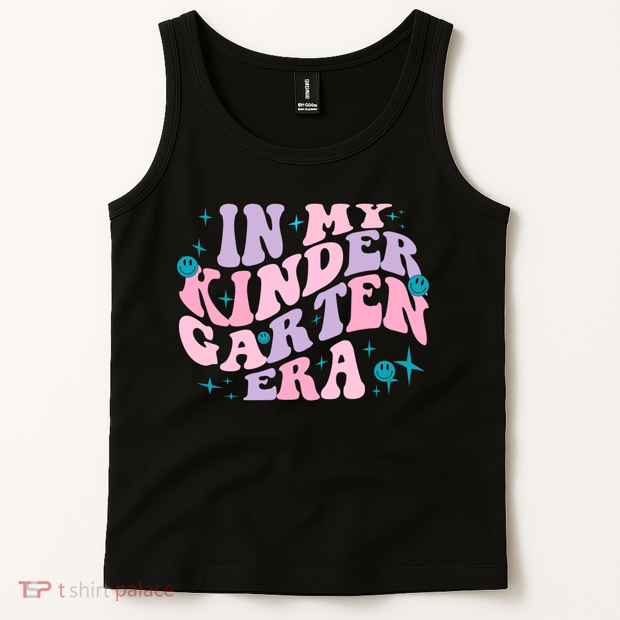 In My Kindergarten Era Groovy Back To School Teacher Student Tank Top
