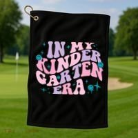 In My Kindergarten Era Groovy Back To School Teacher Student Golf Towel thumb 1