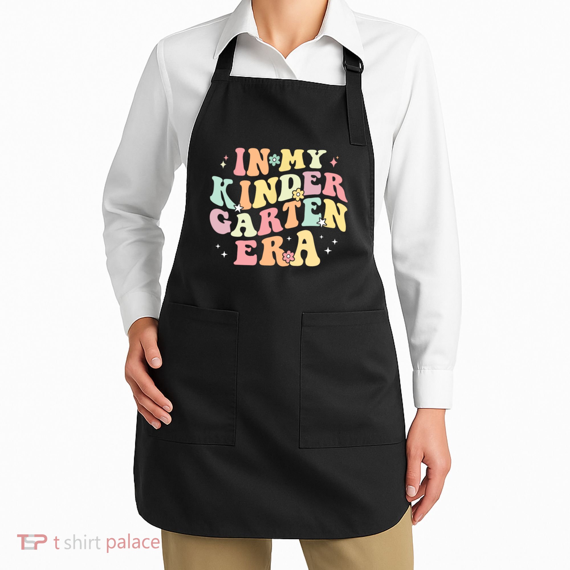 In My Kindergarten Era Retro Back To School Teacher Student Apron