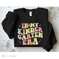 In My Kindergarten Era Retro Back To School Teacher Student Sweatshirt thumb 2