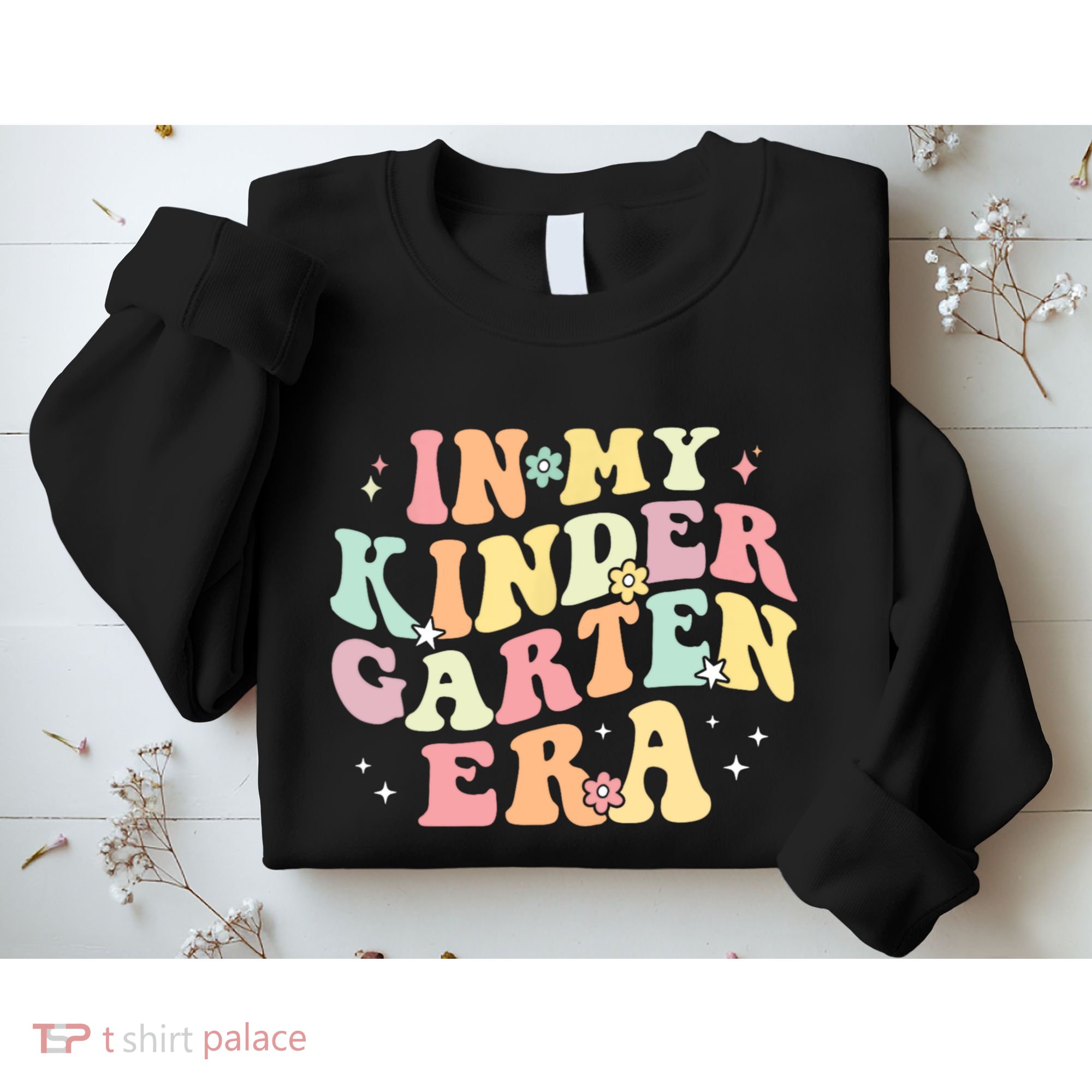 In My Kindergarten Era Retro Back To School Teacher Student Sweatshirt