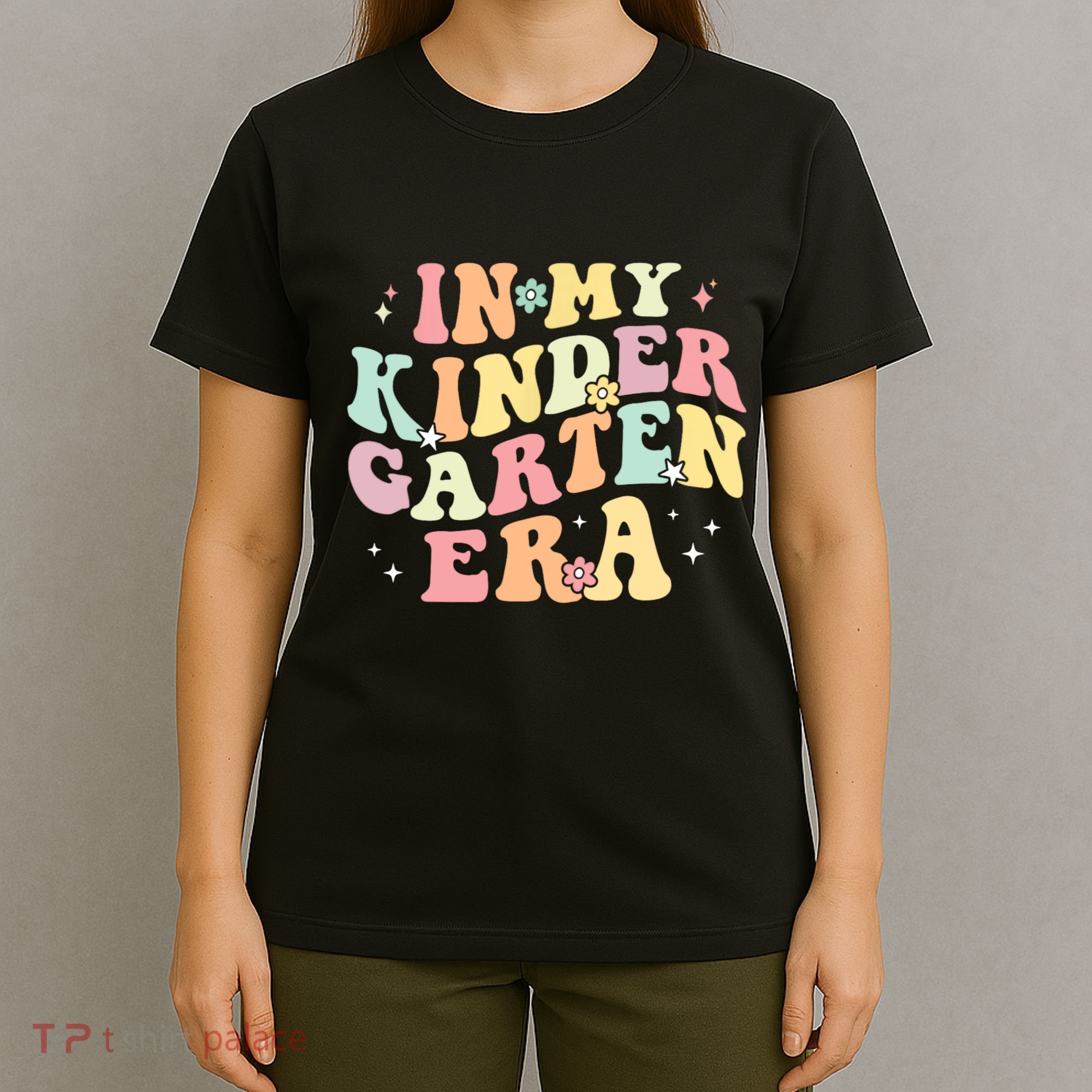 In My Kindergarten Era Retro Back To School Teacher Student T-Shirt