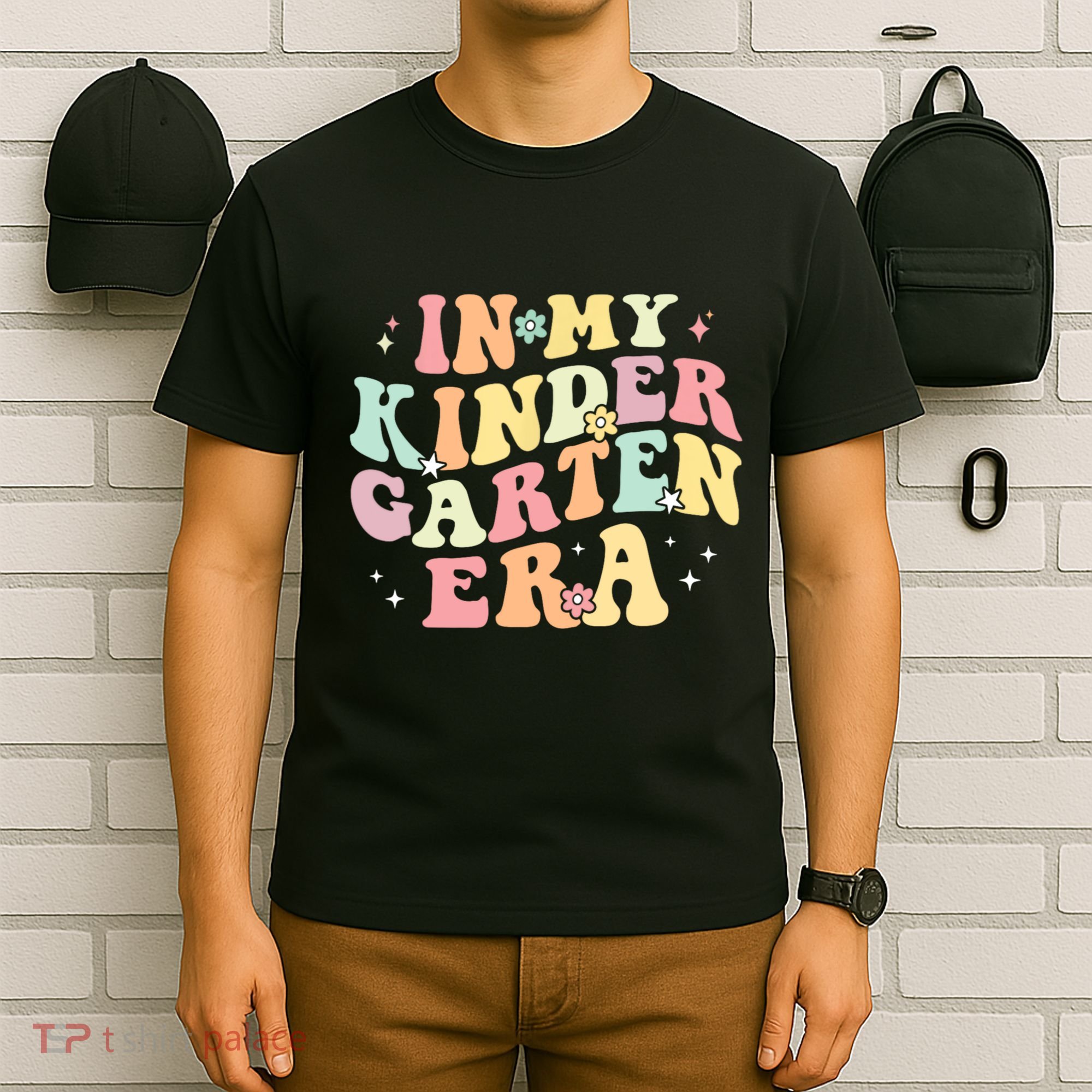 In My Kindergarten Era Retro Back To School Teacher Student T-Shirt