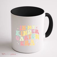 In My Kindergarten Era Retro Back To School Teacher Student Coffee Mug thumb 1