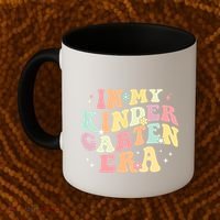 In My Kindergarten Era Retro Back To School Teacher Student Coffee Mug thumb 2