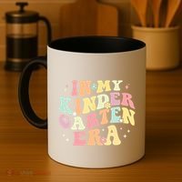 In My Kindergarten Era Retro Back To School Teacher Student Coffee Mug thumb 4