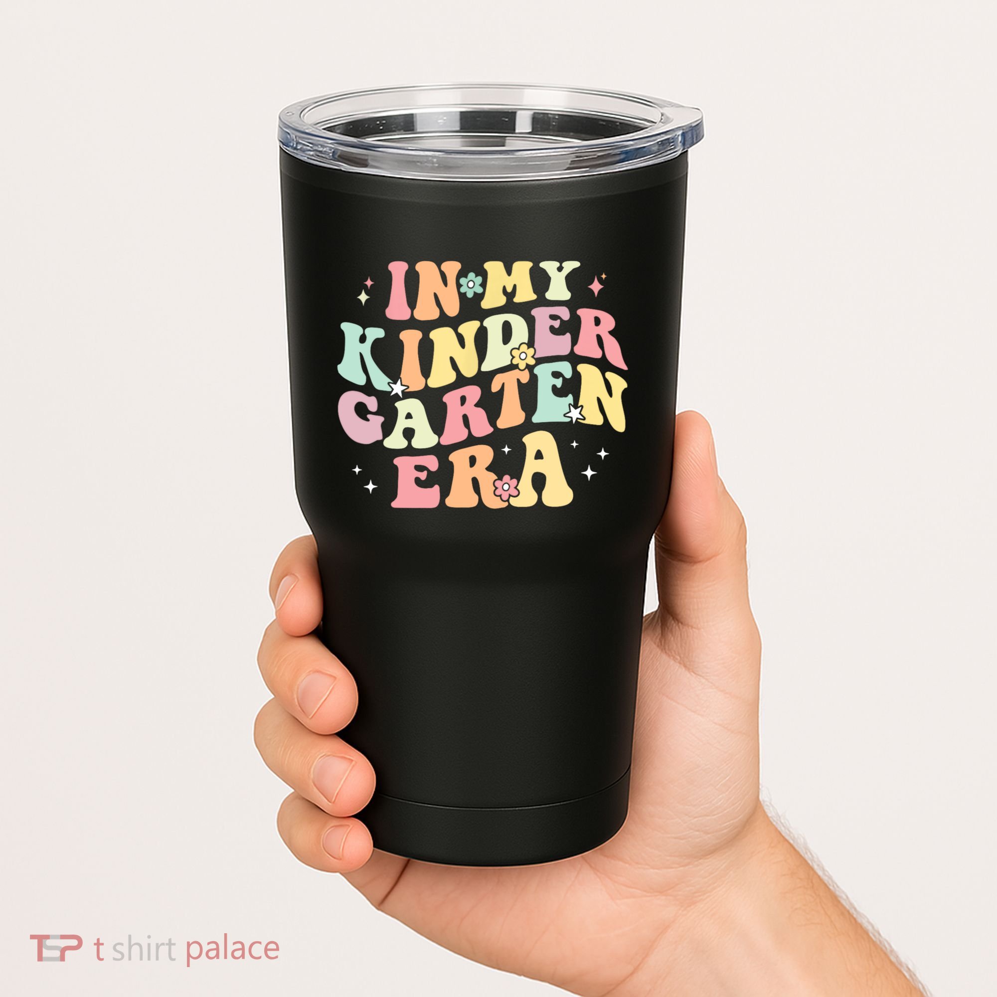 In My Kindergarten Era Retro Back To School Teacher Student Tumbler