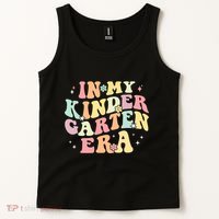 In My Kindergarten Era Retro Back To School Teacher Student Tank Top thumb 2