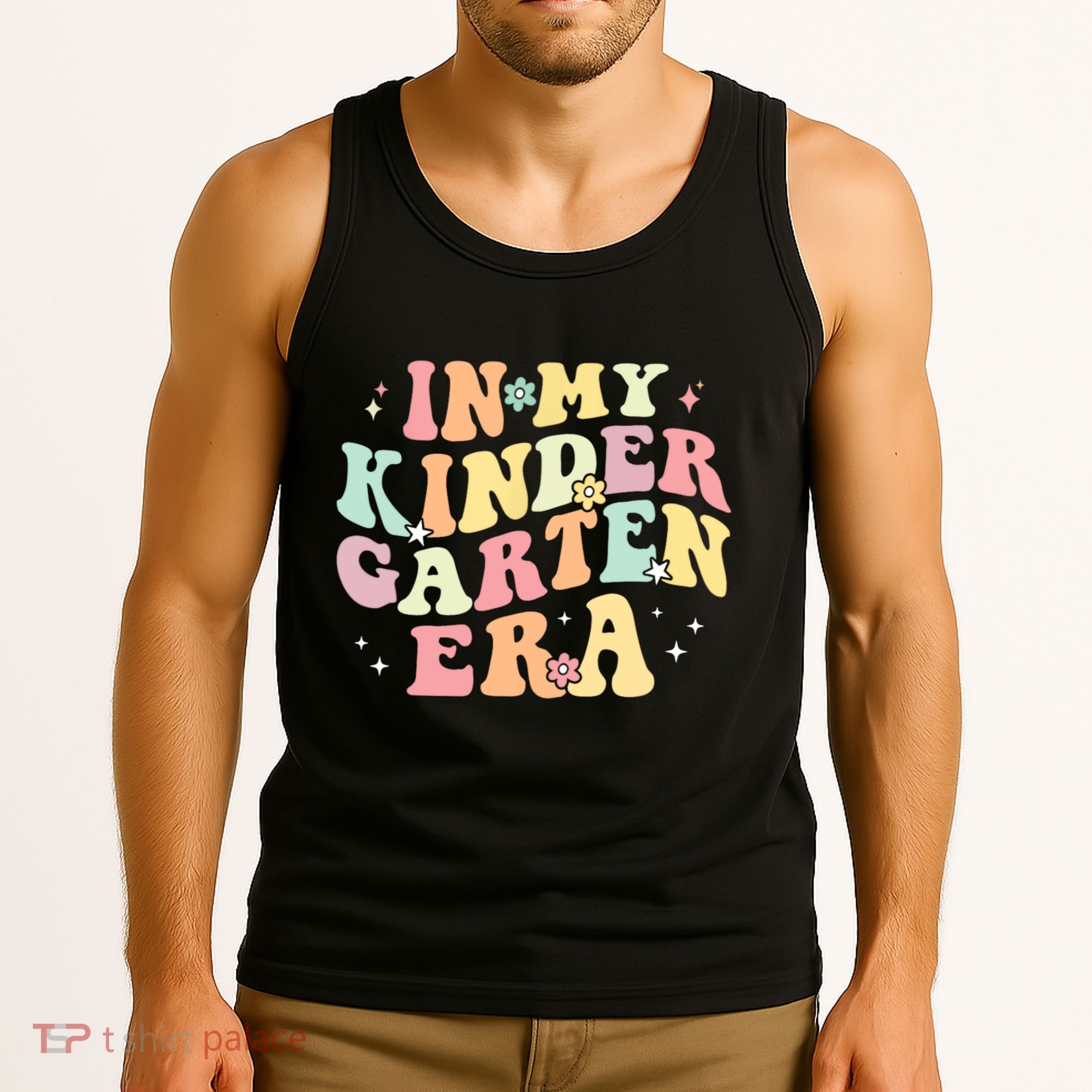 In My Kindergarten Era Retro Back To School Teacher Student Tank Top
