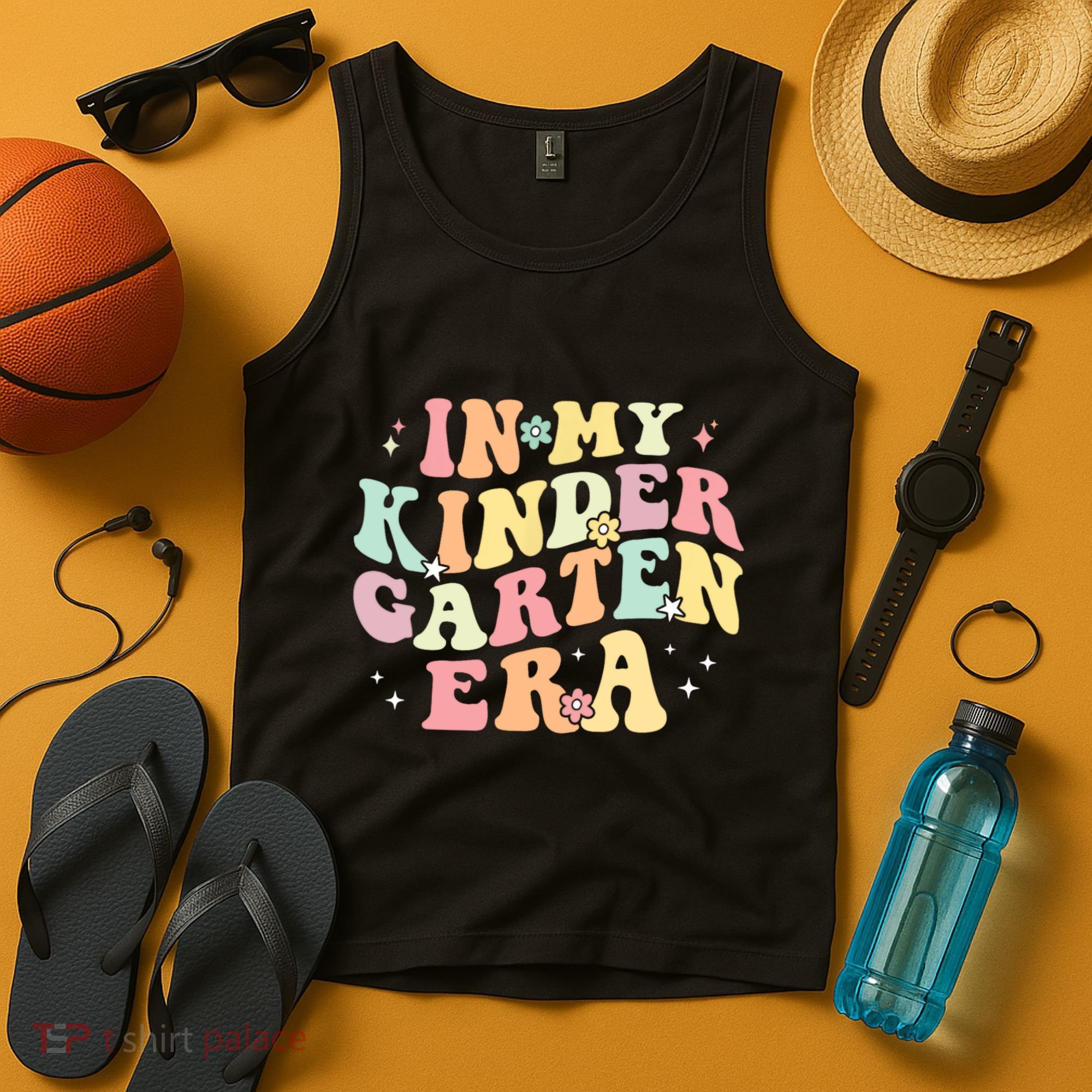 In My Kindergarten Era Retro Back To School Teacher Student Tank Top