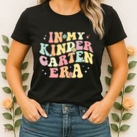 In My Kindergarten Era Retro Back To School Teacher Student Women's T-Shirt thumb 2