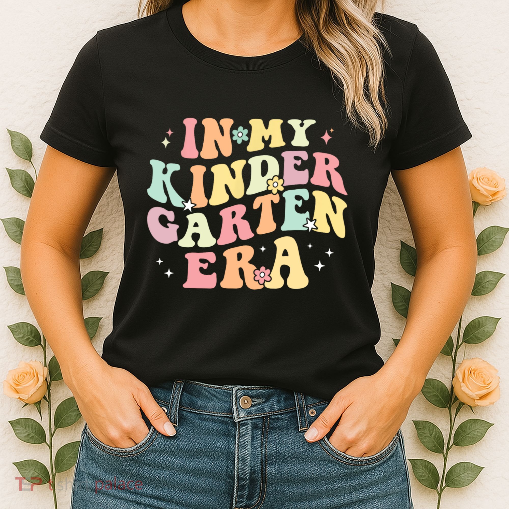 In My Kindergarten Era Retro Back To School Teacher Student Women's T-Shirt