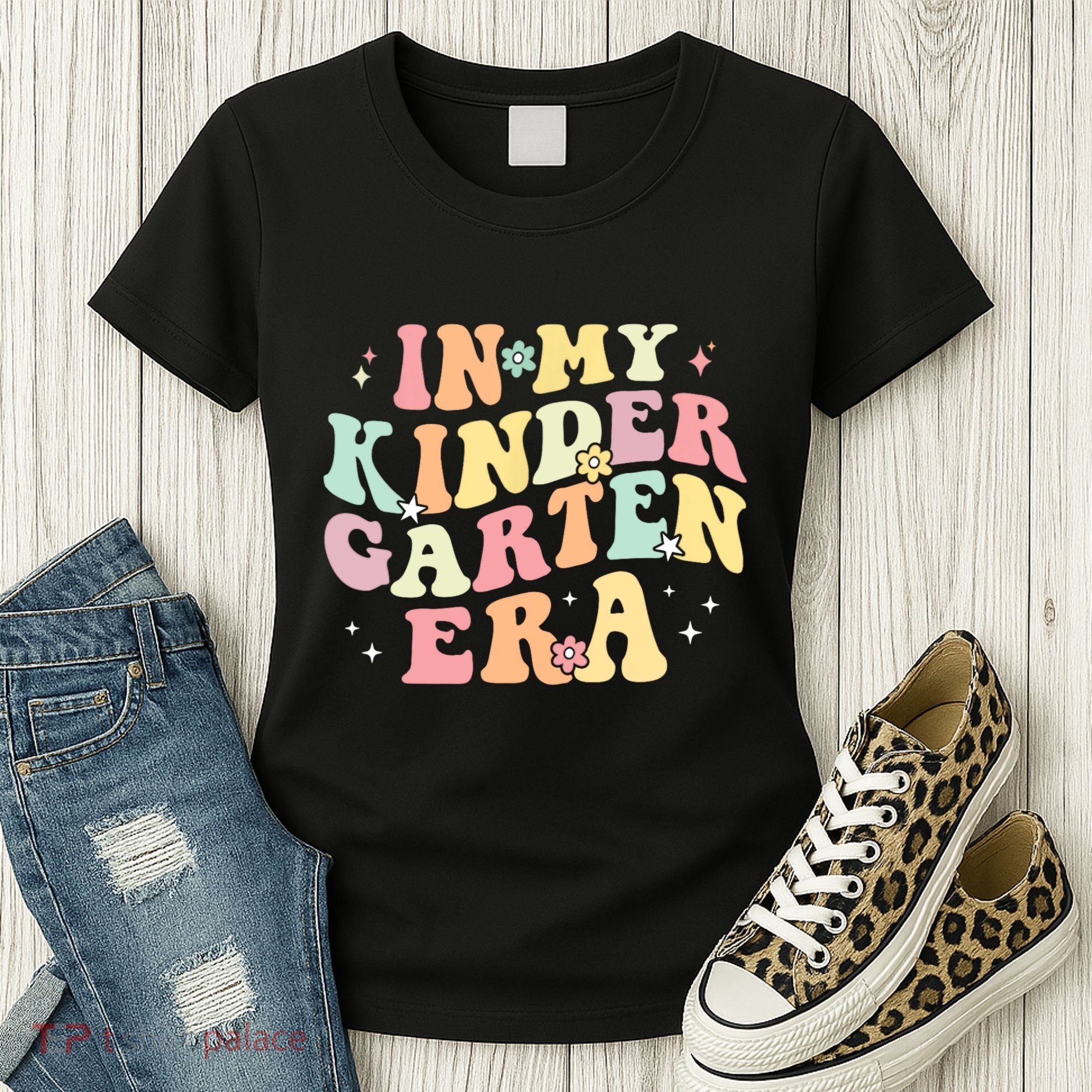 In My Kindergarten Era Retro Back To School Teacher Student Women's T-Shirt