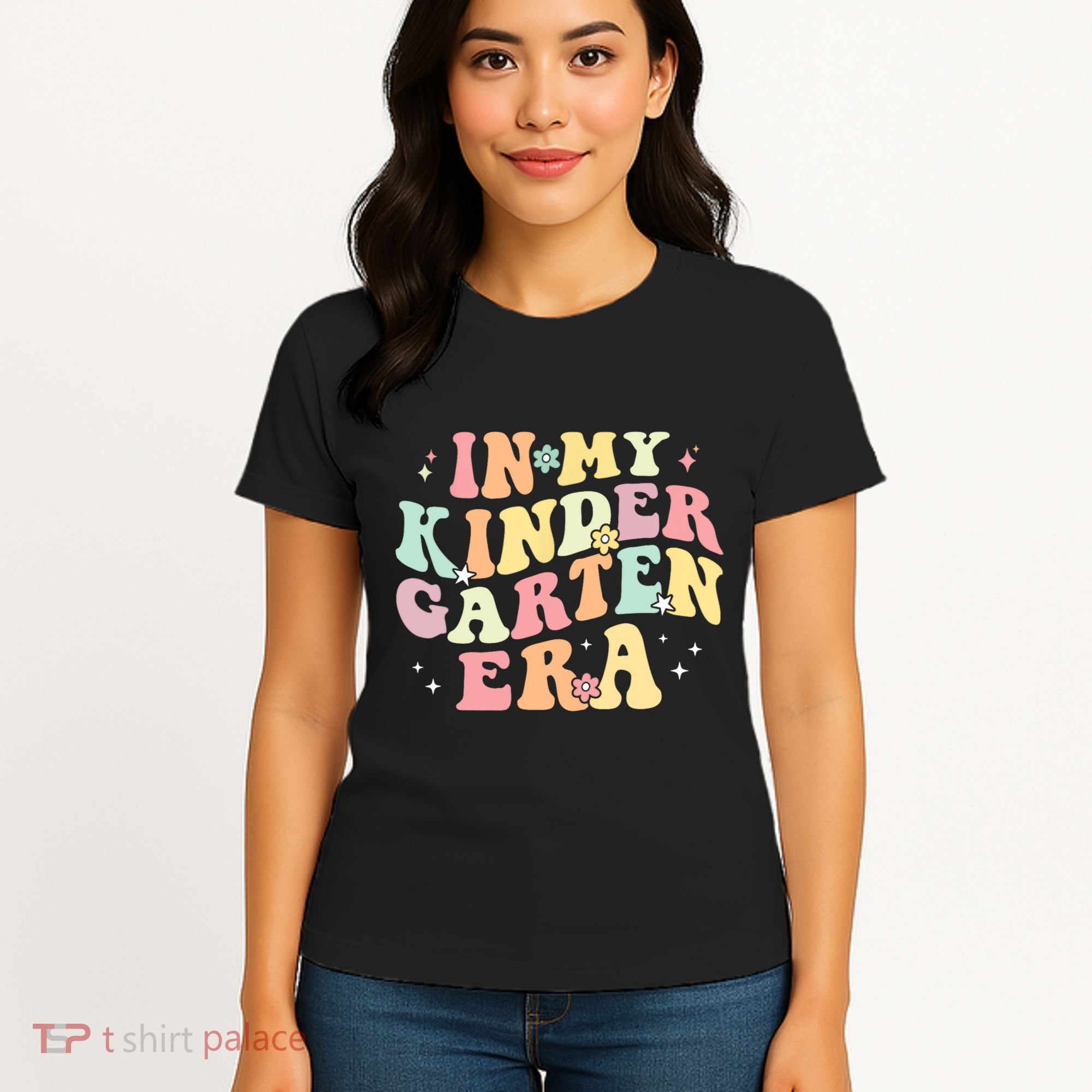 In My Kindergarten Era Retro Back To School Teacher Student Women's T-Shirt