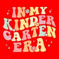 In My Kindergarten Era Retro Back To School Teacher Student Santa Hat thumb 1