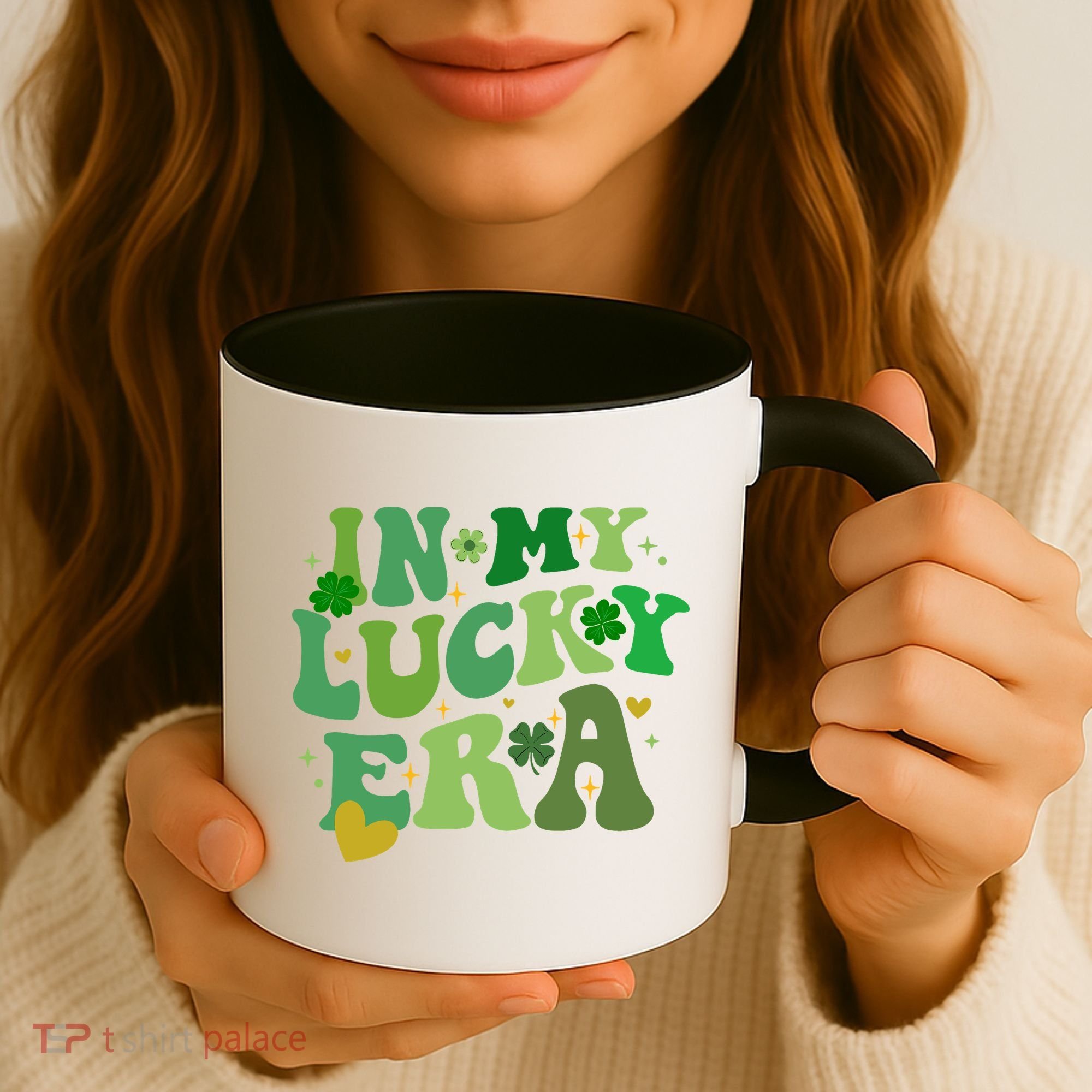 In My Lucky Era St Patricks Day Shamrock Coffee Mug
