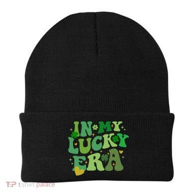 In My Lucky Era St Patricks Day Shamrock Beanie