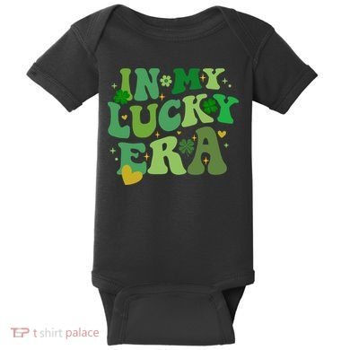 In My Lucky Era St Patricks Day Shamrock Baby Bodysuit