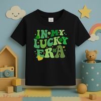 In My Lucky Era St Patricks Day Shamrock Toddler T-Shirt thumb 3
