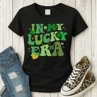 In My Lucky Era St Patricks Day Shamrock Women's T-Shirt thumb 3