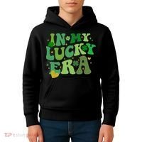 In My Lucky Era St Patricks Day Shamrock Kids Hoodie thumb 4