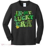 In My Lucky Era St Patricks Day Shamrock Kids Long Sleeve Shirt thumb 0