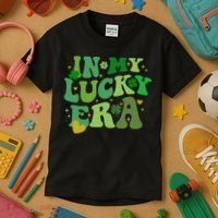 In My Lucky Era St Patricks Day Shamrock Kids T-Shirt thumb 3