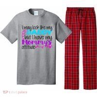 I May Look Like My Daddy But I Have My Mommys Attitude Pajama Set thumb 0