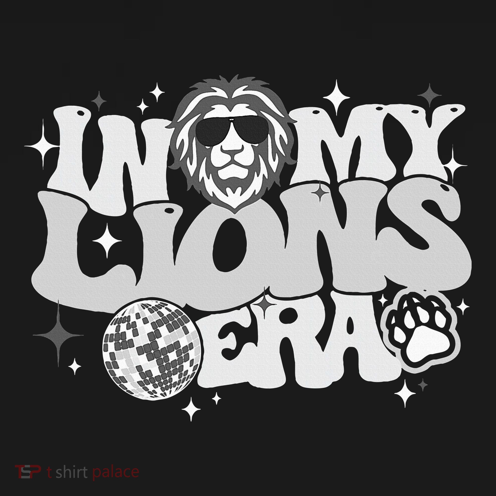 In My Lions Era Back To School Mascot Spirit Game Team Squad Pajama Set