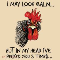 I May Look Calm Chicken Funny Rooster Tee Tote Bag thumb 4