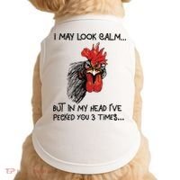 I May Look Calm Chicken Funny Rooster Tee Doggie Tank thumb 0