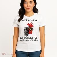 I May Look Calm Chicken Funny Rooster Tee Women's T-Shirt thumb 4