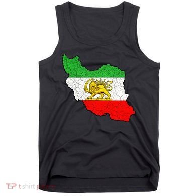 Iran Map Lion Sun Emblem Vintage Persian Heritage Tank Top