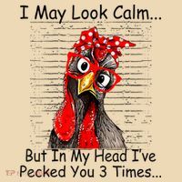 I May Look Calm But In My Head Ive Pecked You 3 Times Tote Bag thumb 4