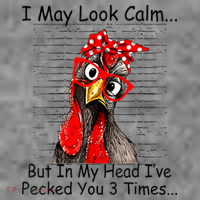 I May Look Calm But In My Head Ive Pecked You 3 Times Toddler Hoodie thumb 2