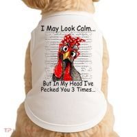 I May Look Calm But In My Head Ive Pecked You 3 Times Doggie Tank thumb 0