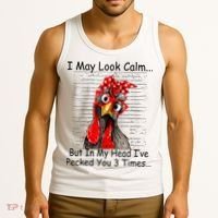 I May Look Calm But In My Head Ive Pecked You 3 Times Tank Top thumb 3